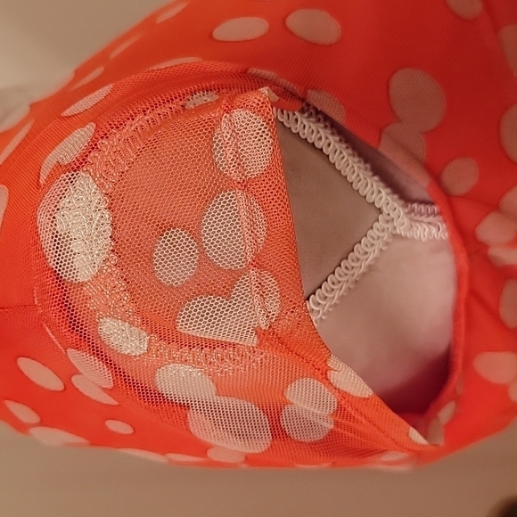 I le size 6 Orange with White Polkadot Dress - Picture 5 of 10